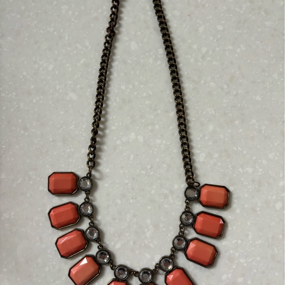 J.Crew Orange stone statement Necklace - Picture 4 of 5
